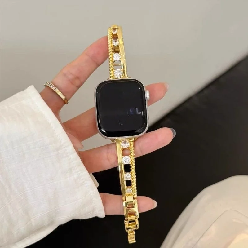 

Compatible with iWatch strap 38mm 40mm 41mm 42mm 44mm 45mm 49mm sparkling diamond hollow fashion strap