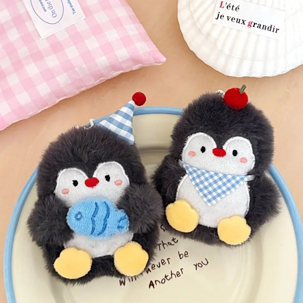 Soft Plush Plush Penguin Charm Hanging Loop Key Ring Pendant Decor Lightweight Cute Penguin Stuffed Animal Charm Purse Decor
