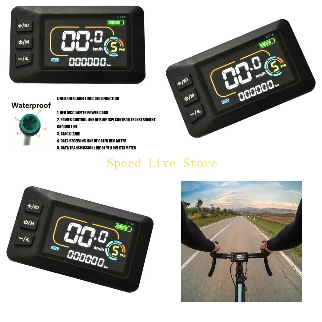 547C Battery Capacity Indicators 24-72V Leads Acid Lithiums Car Motorcycle Voltmeter