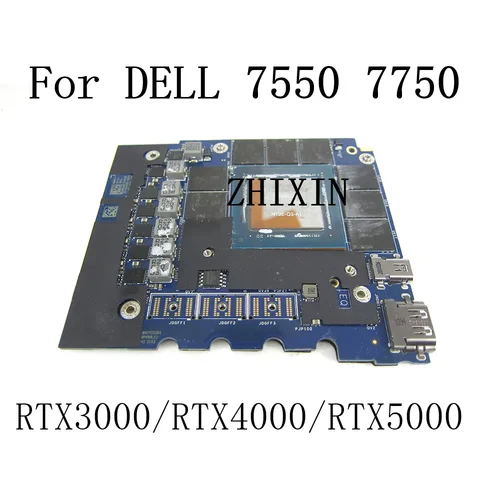 Imagen 2 del producto Para Dell Precision 7550 7750 tarjeta de vídeo gráfica para NVIDIA Quadro RTX3000/RTX4000/RTX5000 GPU LS-J171P