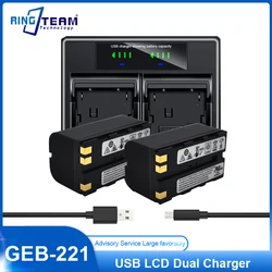 GEB221 GEB-221 baterii podwójna opłata szybka ładowarka USB dla lycry tachimetr TPS1200 TS02 TS06 TS09 TYPE-C USB-C