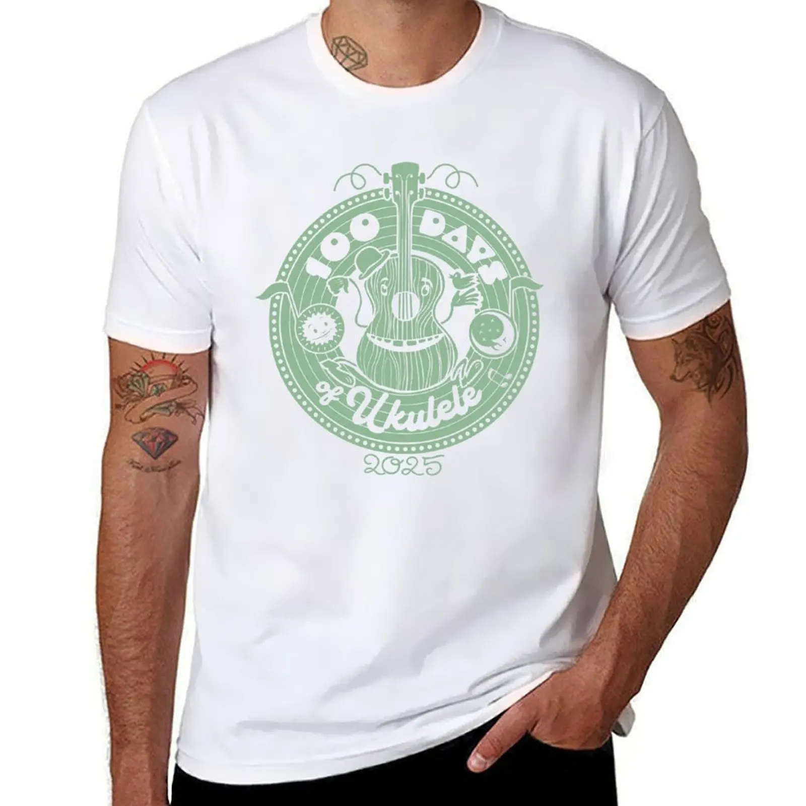 

2025 Long Play 2: Mint - 100 Days of Ukulele 2025 T-Shirt t shirts for man graphic funny t shirts for man pack white T-Shirt