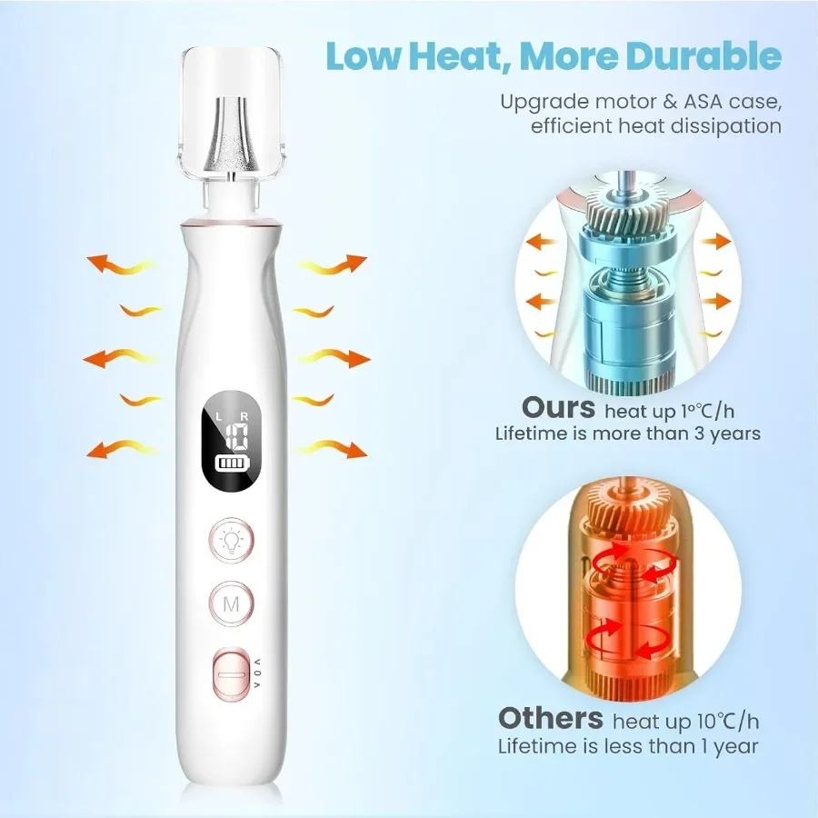 Bezprzewodowa elektryczna wiertarka do paznokci do profesjonalnego manicure i pedicure Przenośny zestaw do pilowania paznokci z obrotowym narzędziem o dużej prędkości