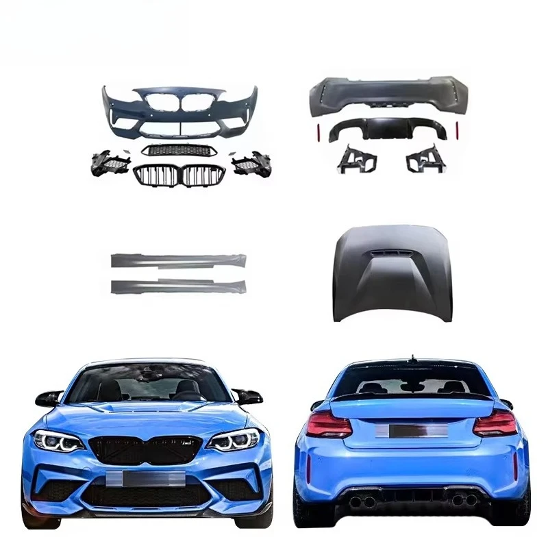 For 2014-2020  2 Series F22 F23 Upgrade F87 M2C Bodykit CS Aluminum Hood Side Skirt Front Rear Bumper Diffuser Wholesale Hot