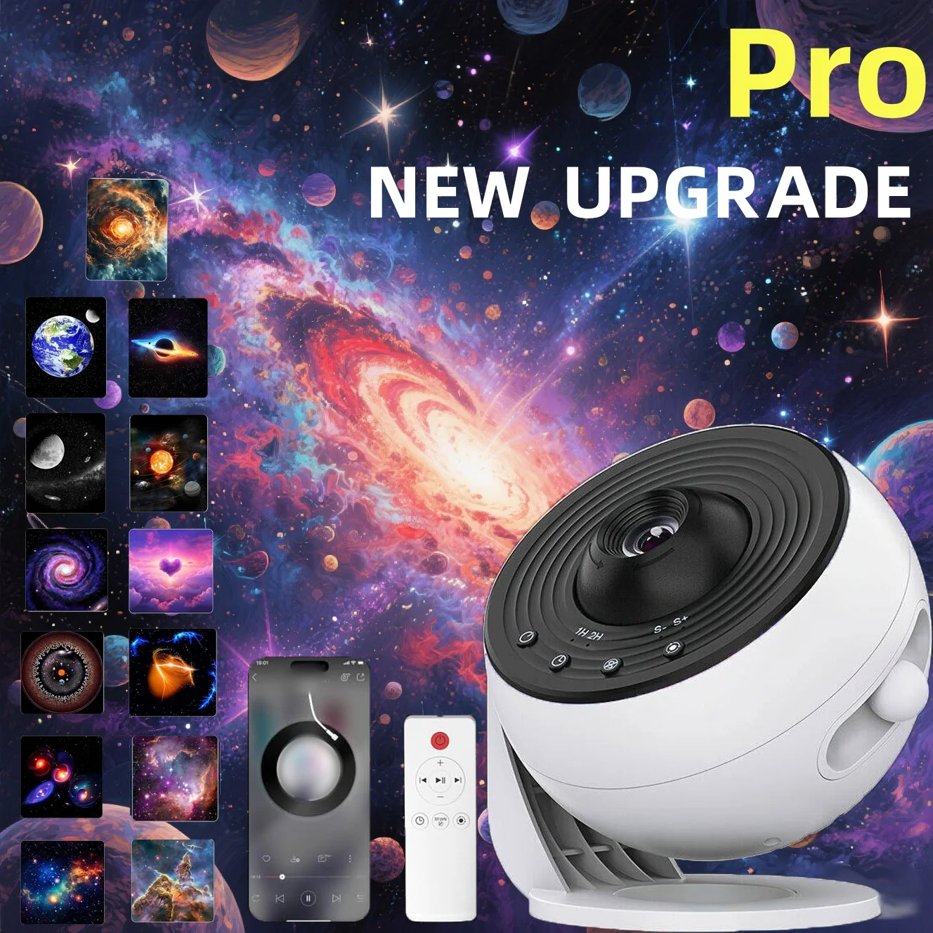 Bedroom Galaxy Projector Pro, Home Planetarium Projector Lamp Star Projector Pro Kids Adult Room Decoration with Timer Bluetooth