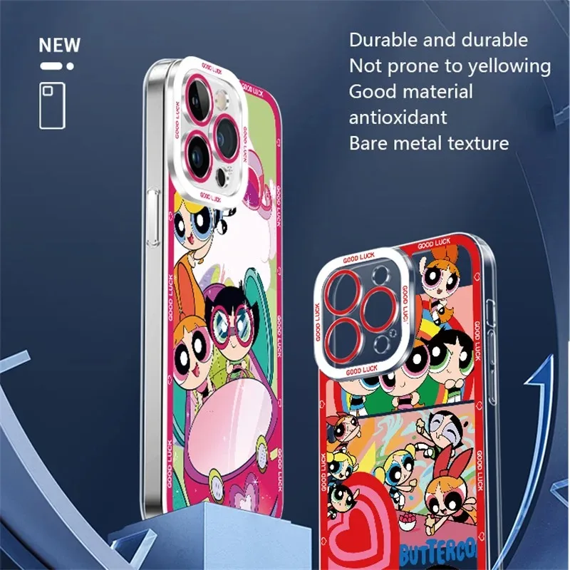 Lovely Powerpuff Girls Case For Samsung Galaxy A54 A34 A24 A14 A13 A53 A33 A73 A23 A05 A05S A72 A52 A52S A32 A22 A12 A31 A51 A71