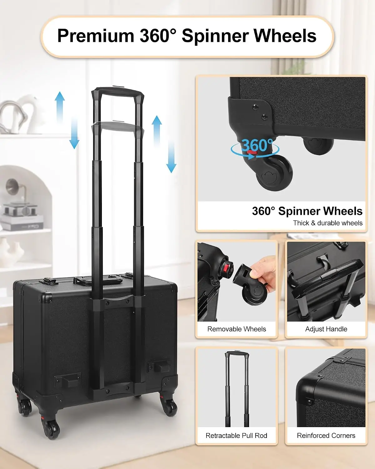 Rolling Makeup Case Cosmetology Wheels Professional Extra Large Travel Train Makeup Artists Trolley Suitcase Cosmetic Nail Art S