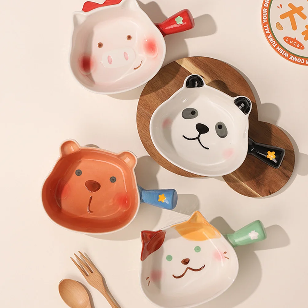 

Ceramic Panda Salad Bowl Adorable Multi-Function Heat-Resistant Household Food Bowl Practical Dinnerware