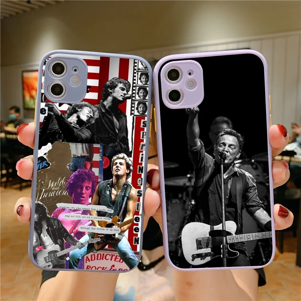 Bruce Springsteen Guitar Phone Case For IPhone 14 X XR XS 7 8 Plus 11 12 13 Pro MAX 13mini Matte Shockproof Case