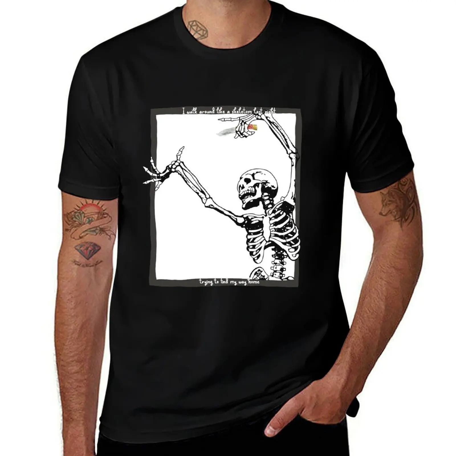 

the front bottoms skeleton T-Shirt man t shirt cotton high quality cotton t shirts man 100% t shirt man cotton T-Shirt