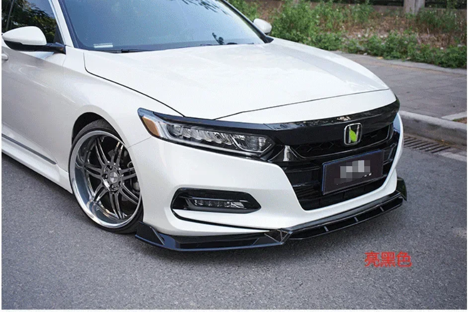 Front Bumper Splitter for Honda Accord 2018 - 2020 Lip Diffuser Spoiler Skirt Body Kit Decorative Strip Shovel