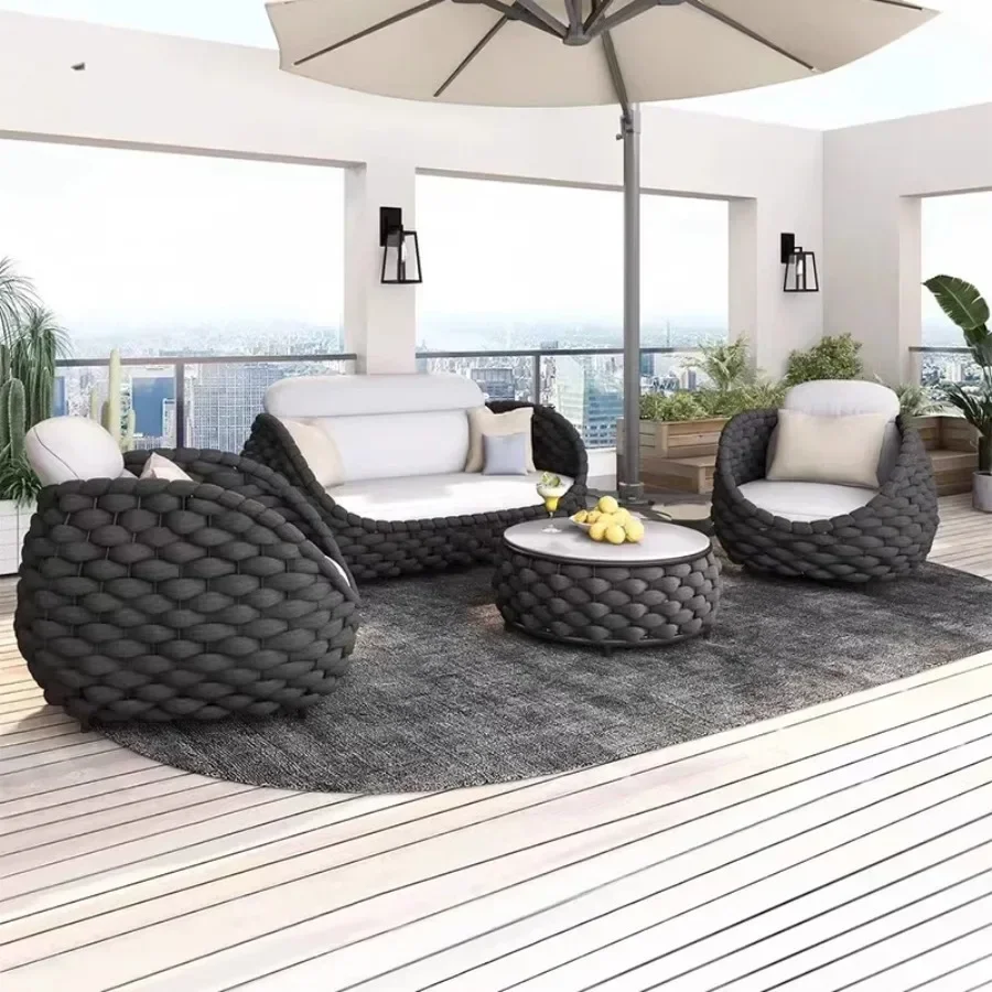 

Garden Outdoor Furniture Sets Table Rattan Pool Outdoor Furniture Sofa Sets Modern Back Yard Patio Coffee Muebles Jardin Chairs