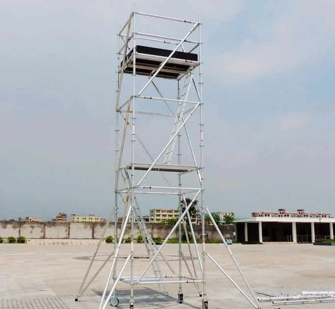 Aluminum mobile scaffolding andamio de aluminio