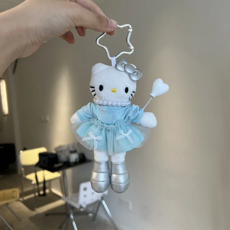 산리오 만화 헬로키티 롱 레그 시리즈 플러시 키체인 펜던트 귀여운 일상 백팩 맞춤형 패션 액세서리