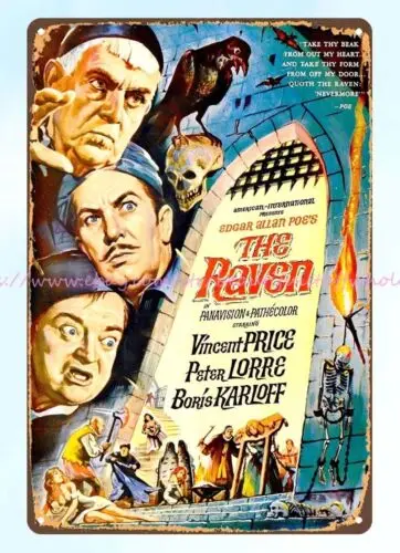 1963 The Raven horror movie poster metal tin sign the home decor store