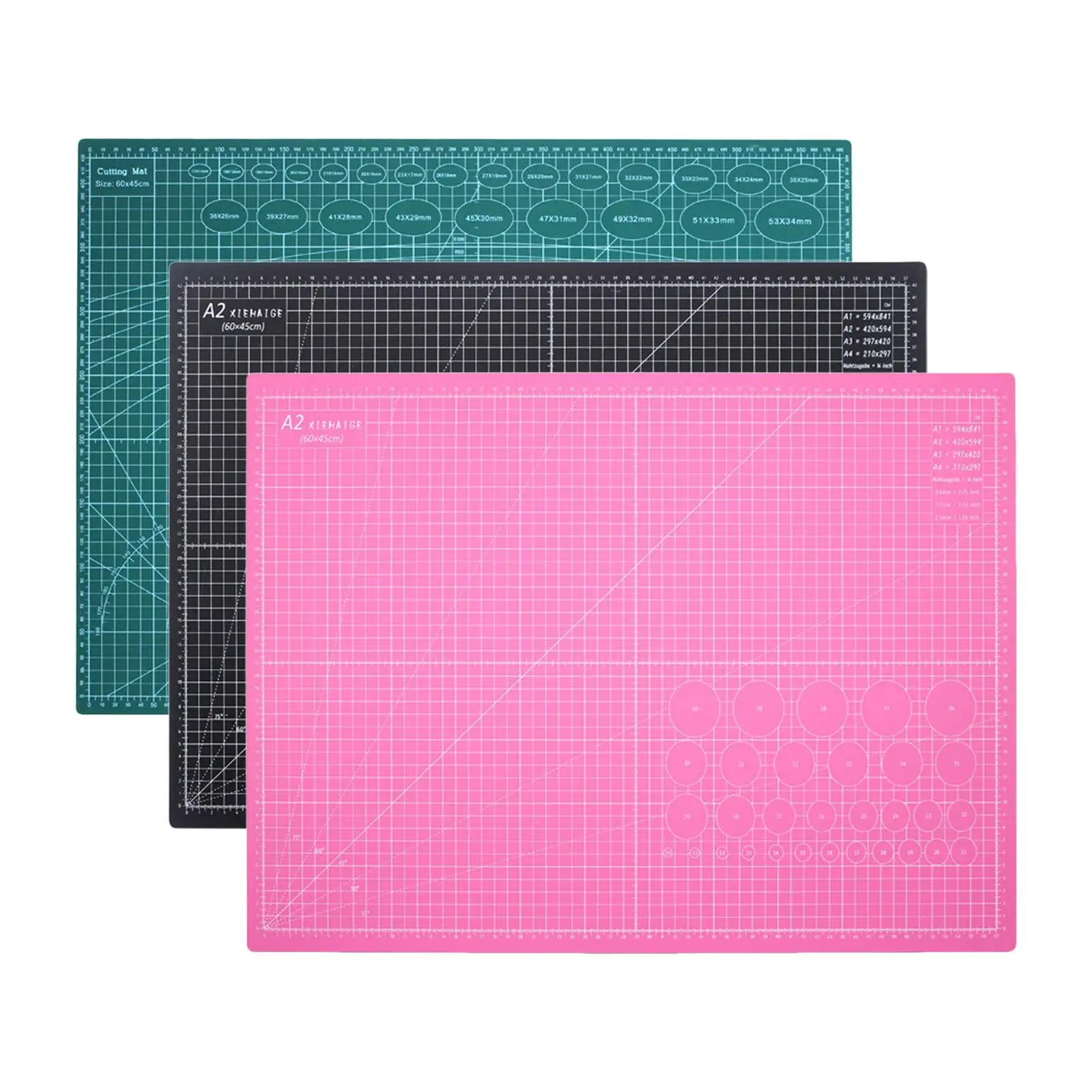 Cutting Mat Printed Grid Non Slip Paper Card Desktop A3 A4 Mats