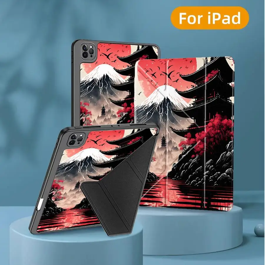 Holder Cover Tablet Case For iPad Pro 2025 Pro 11th 10th 9th 8th 7th 12.9inch Mini 6 7 Air 4 5 M3 M2 M4 11inch Sunset Fuji 5