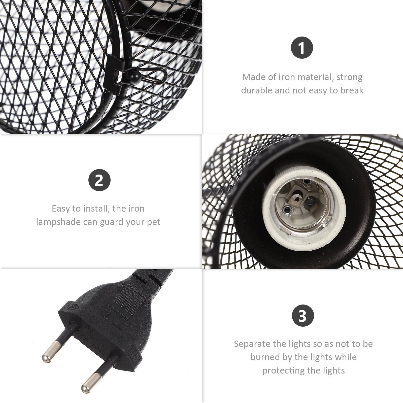 

Pet Heating Lamp Shade Cover Reptile Lamps Mesh Terrarium Supply Protective
