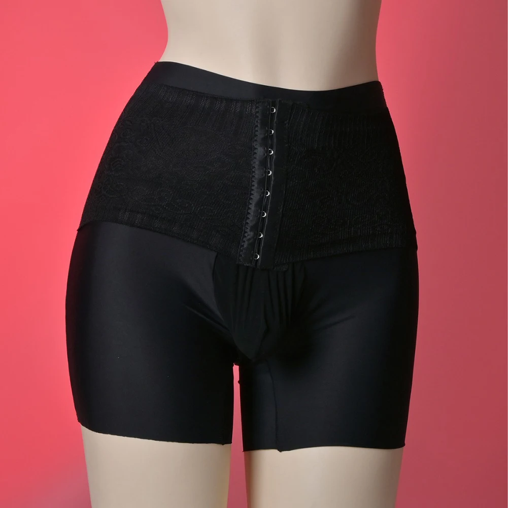 Men High Waist Modeling Strap Lingerie Ultra Hot Waist Corset Belt Bodysuit Solid Color Corrective Soft Underwear For Man Briefs