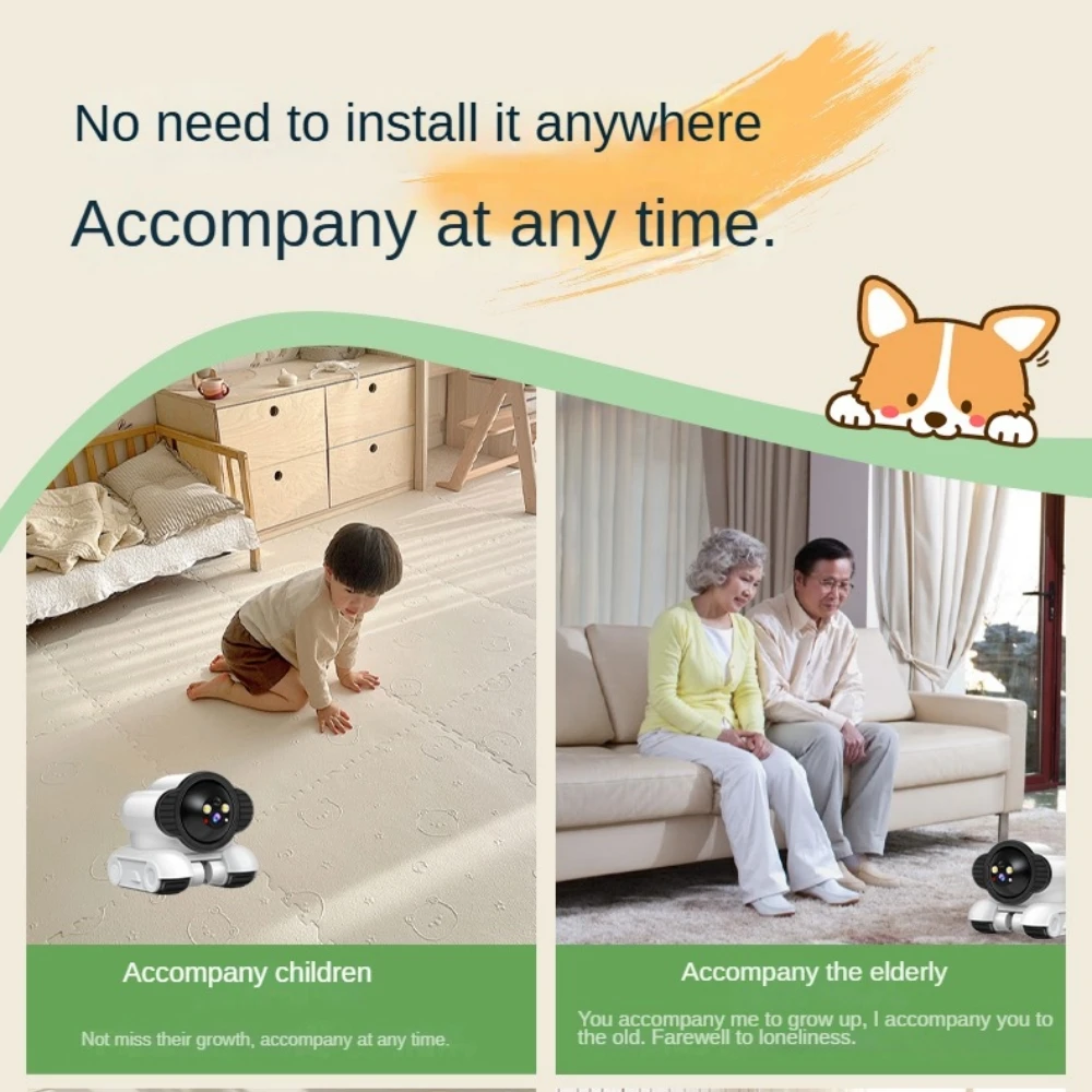 2025 New Dual Lens 2K Wi-Fi Indoor Security Camera Camera For Baby/Elder/Dog/Pet With Phone App 2-Way Audio Baby Monitor Camera