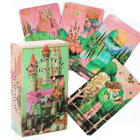 Celestial Carnival Tarot Deck Complete Tarot With 78 Cards Indie Unique Oracle Deck For Beginners To Experienced Tarot Readers
