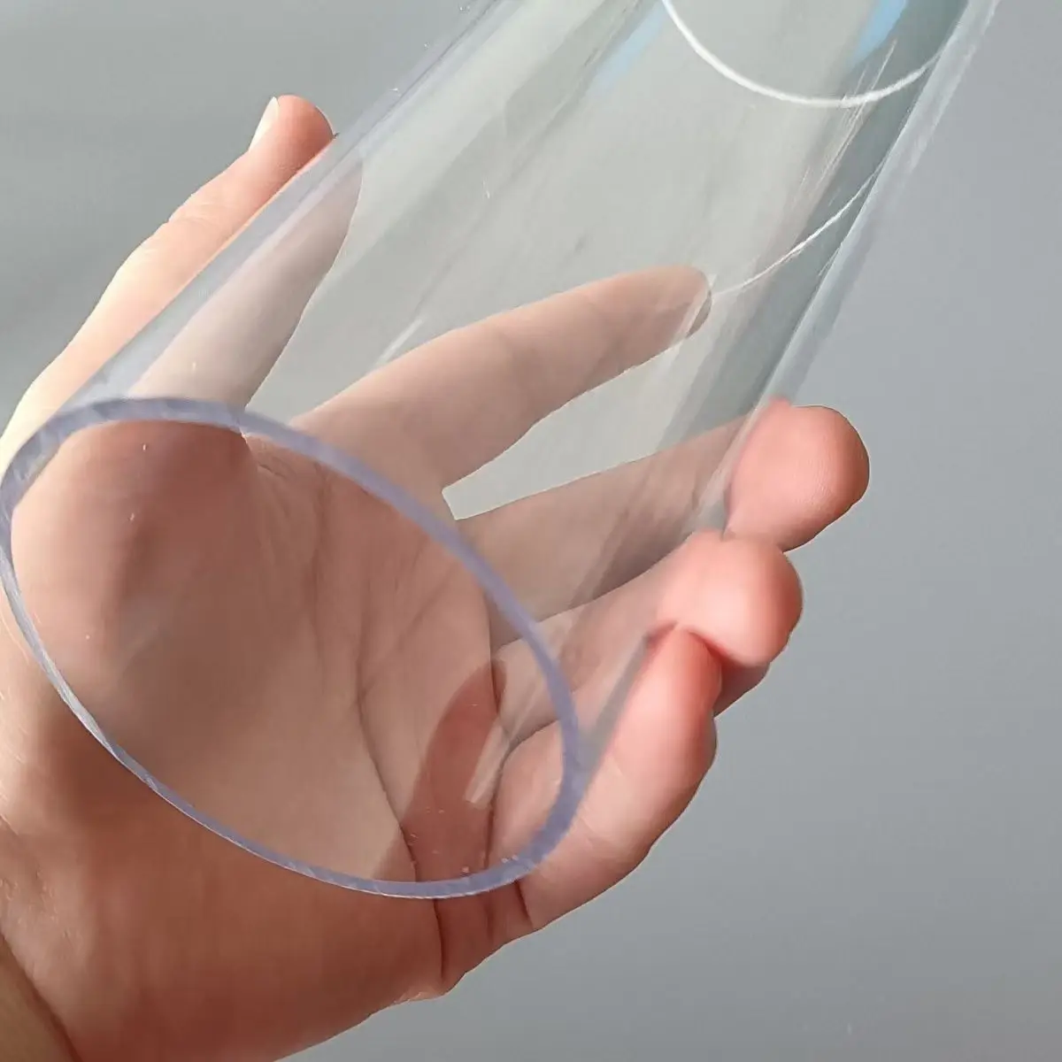 1 Buah Tabung PC Bulat Transparan Pipa Kaku Polikarbonat Ukuran Besar Perlengkapan Pipa Air Panjang 800Mm