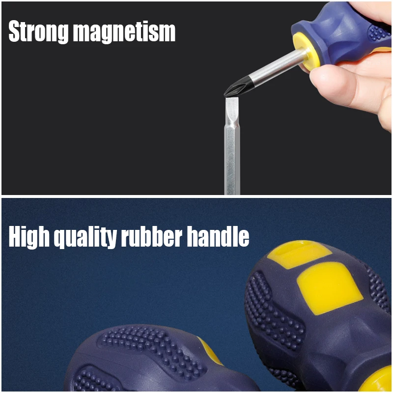 Mini kleine tragbare Rettich kopf Schrauben dreher Phillips/geschlitzte transparente Griff Reparatur Handwerkzeuge Kurz griff Schrauben dreher