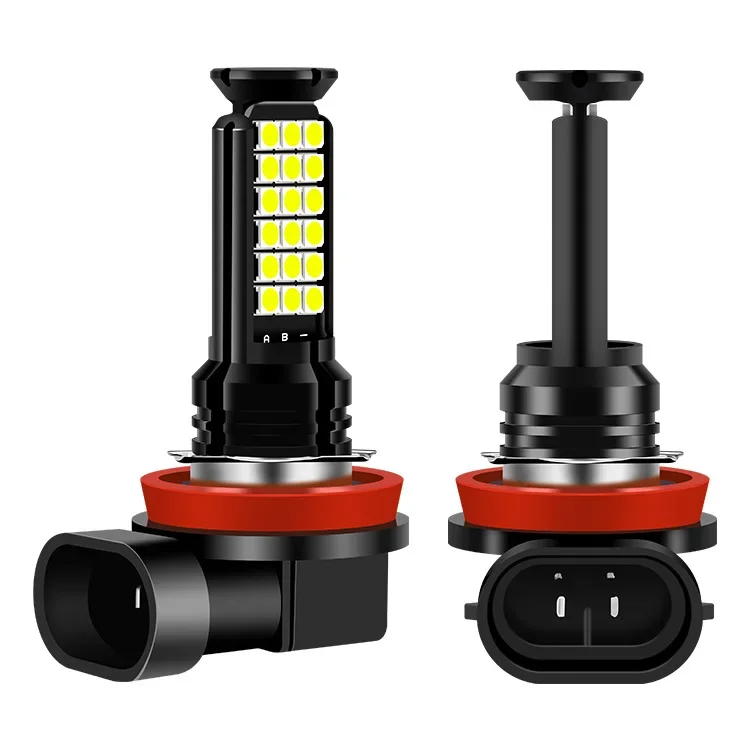 2 PCS Car LED Two-color Fog Light Lamp H11/H8 H16 H7 9005/9006 3030 12V 24V 12W White Red Yellow Blue Ice Blue Pink Purple Lime