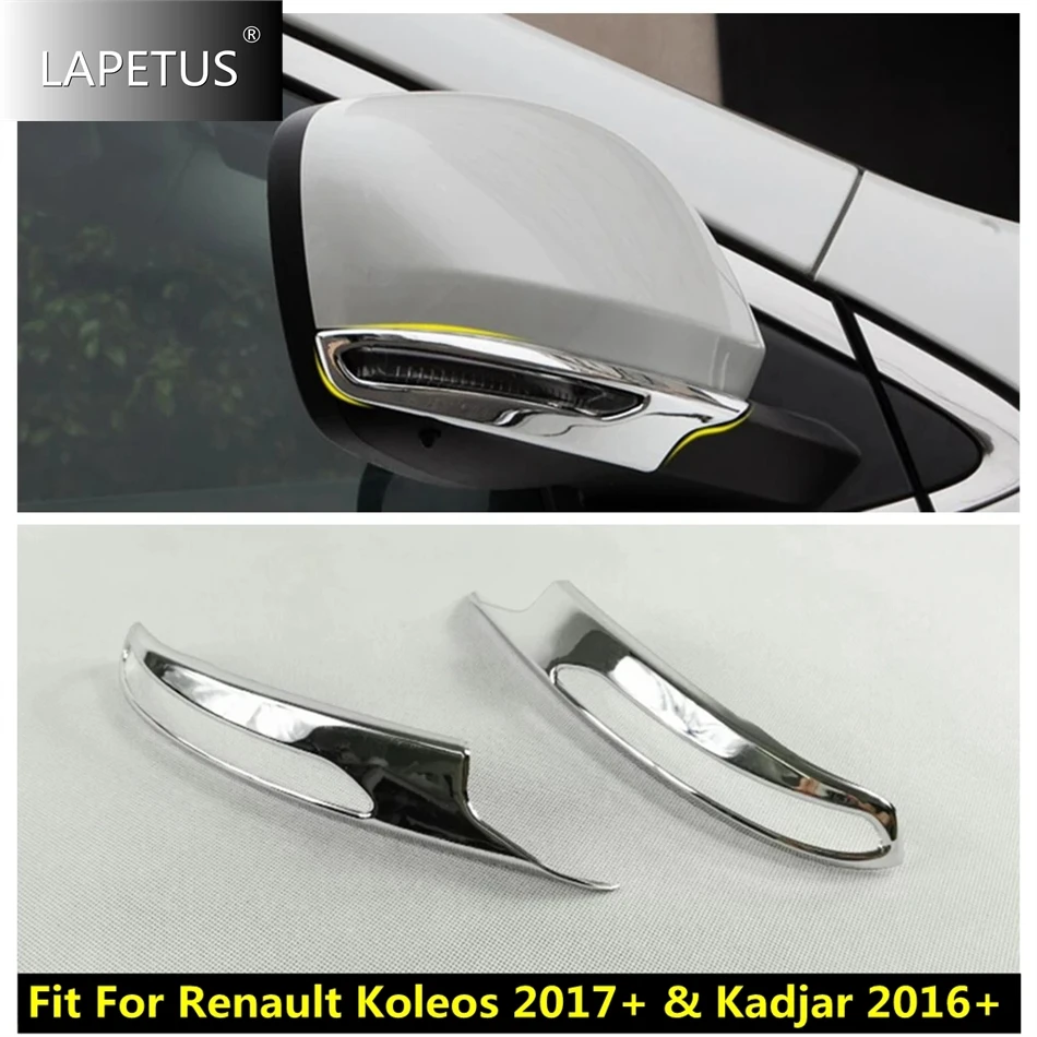 

Car Rearview Mirror Decor Stripes Cover Trim For Renault Kadjar 2016 - 2022 / Koleos 2017 - 2022 ABS Chrome Accessories Exterior