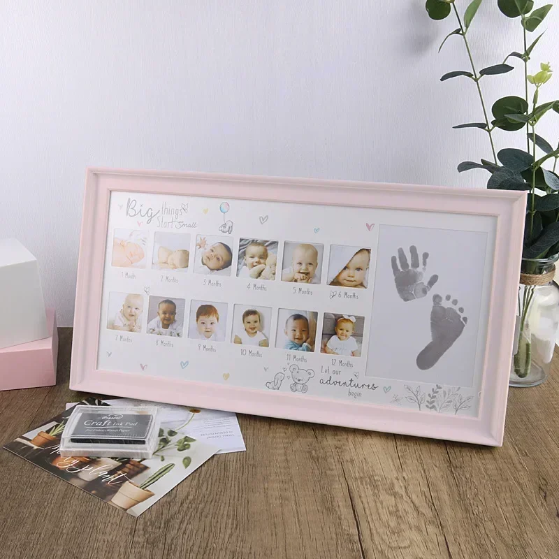 12 Month Old Baby Growth Picture Frame Hand and Foot Print Picture Frame Foot Print Picture Frame Baby Boy