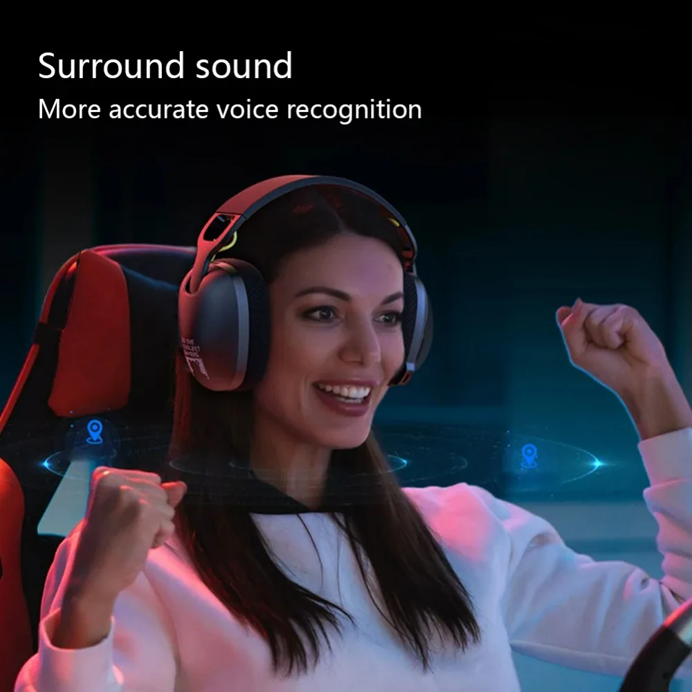 

Bluetooth Headphones Onikuma B2 Gaming Headset for PS5, PS4, PC 5.3 ANC Noise Reduction 2.4GHz Wireless Headphones with Mic