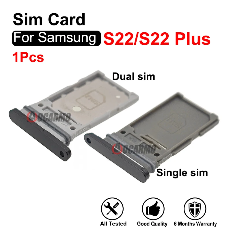 For Samsung Galaxy S22 Plus  s22+ Single & Dual Sim Card Sim Tray MicroSD Holder Nano Slot Replacement Part