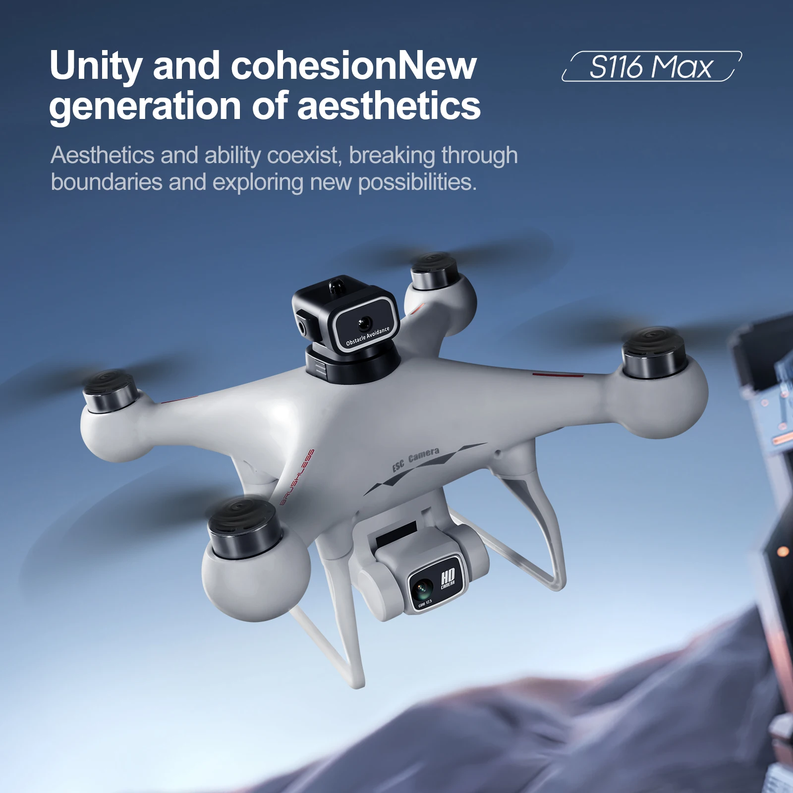 S116 MAX Ulepszona wersja Drone Professional 5G 8K Podwójna kamera ESC Przepływ optyczny Bezszczotkowy 360 °   Unikanie przeszkód WIFI FPV RC