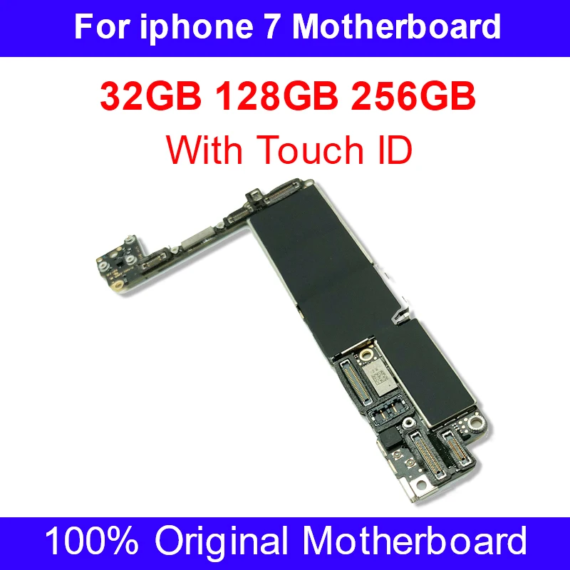 Original Motherboard For IPhone 7  Motherboards No ID Account Logic Board Mainboard With Touch ID Motherboard Mainboard