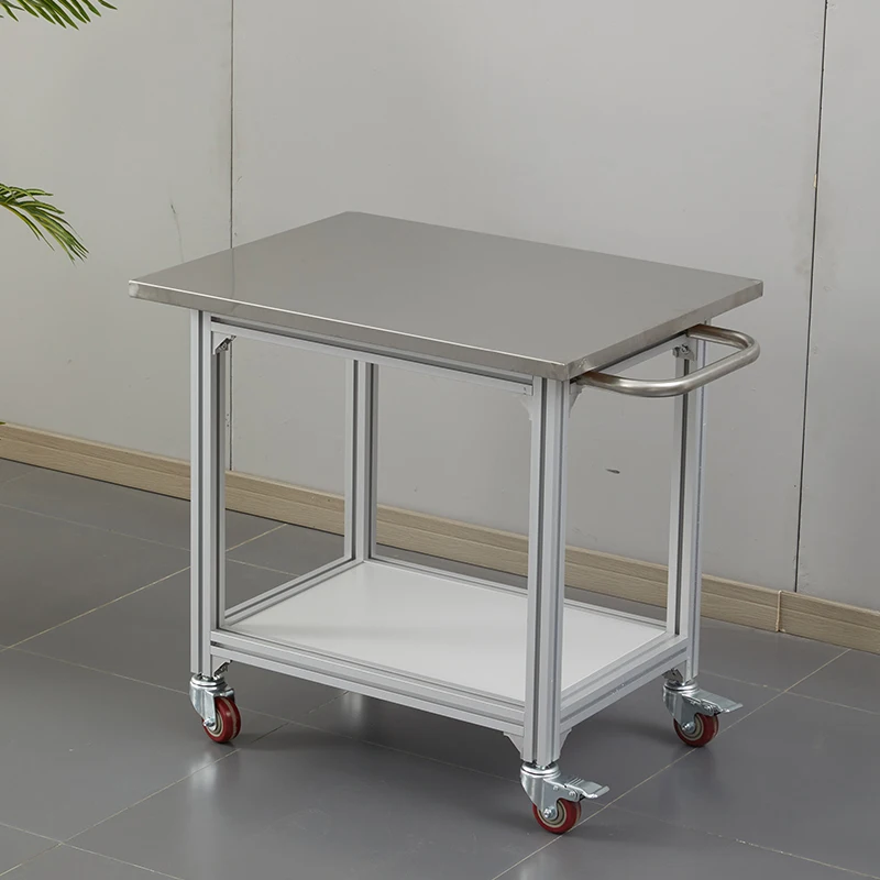 Anti-static heavy duty movable workbench working module experimental bench packing table aluminum alloy aluminum profile trolley