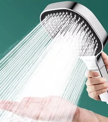 3 Modes Large Flow High Pressure Shower Head with Filter Strong Pressurized Handheld Shower Faucet Nozzle Bathroom Accessories