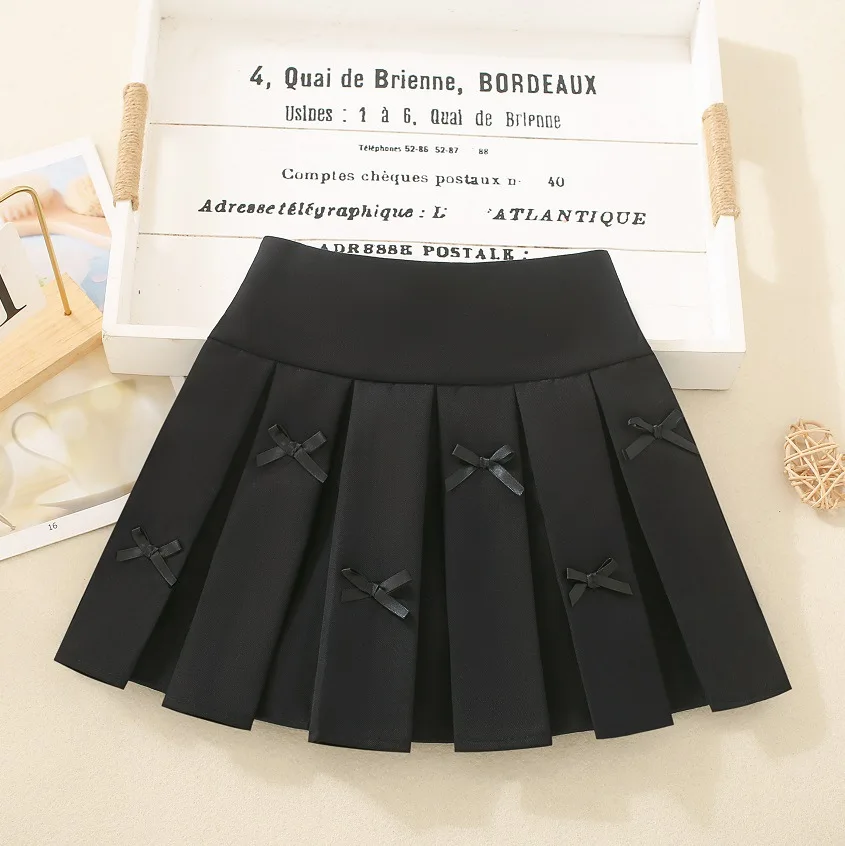 LILIGIRL 2025, einfarbiger Faltenrock für Mädchen, Herbst-Rock für kleine Mädchen, koreanischer Kinderrock im College-Stil – Detail 8