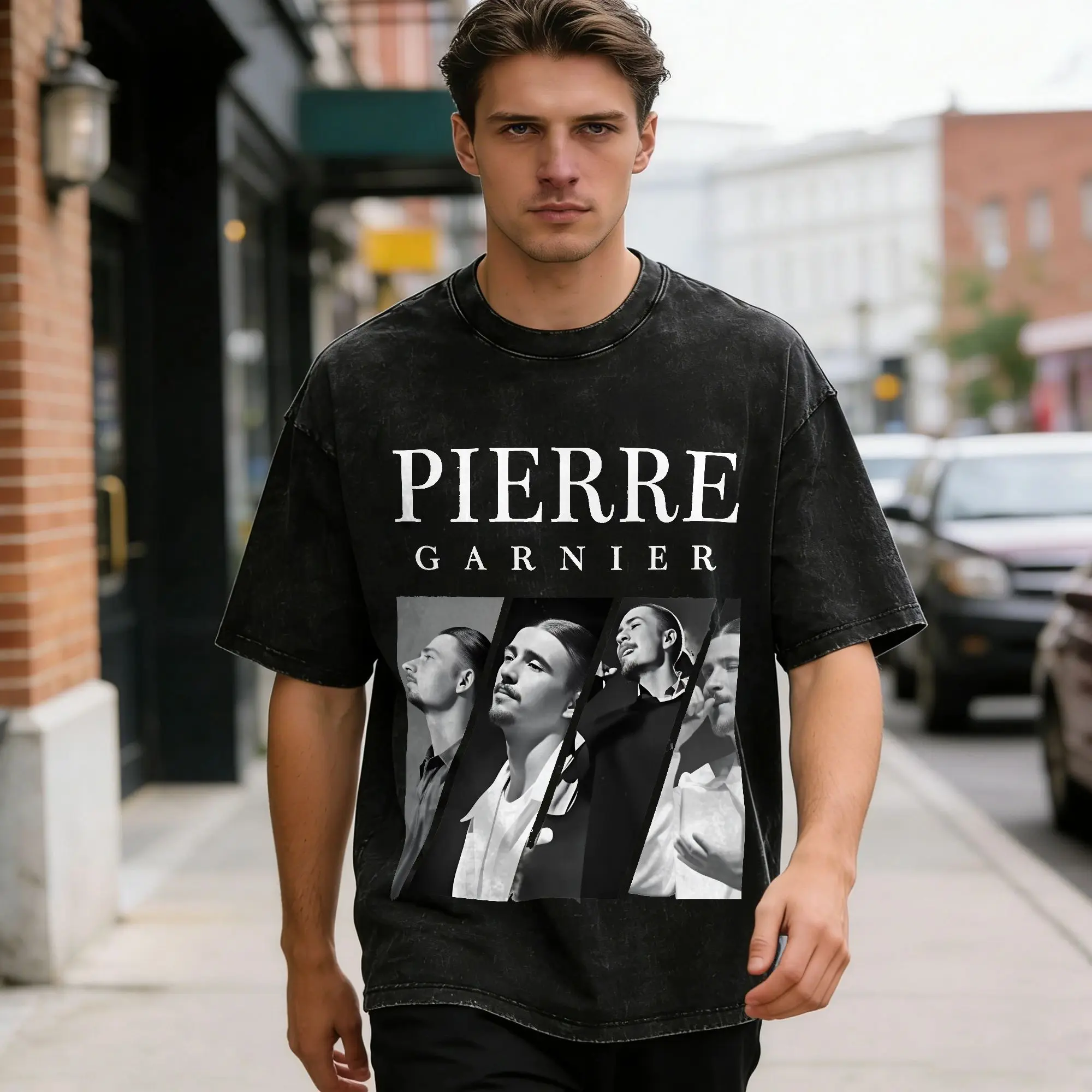 Camisetas Pierre Garnier Chaque Seconde Tour para hombre, camiseta divertida de algodón puro, camiseta de manga corta con cuello redondo, camisetas de talla grande