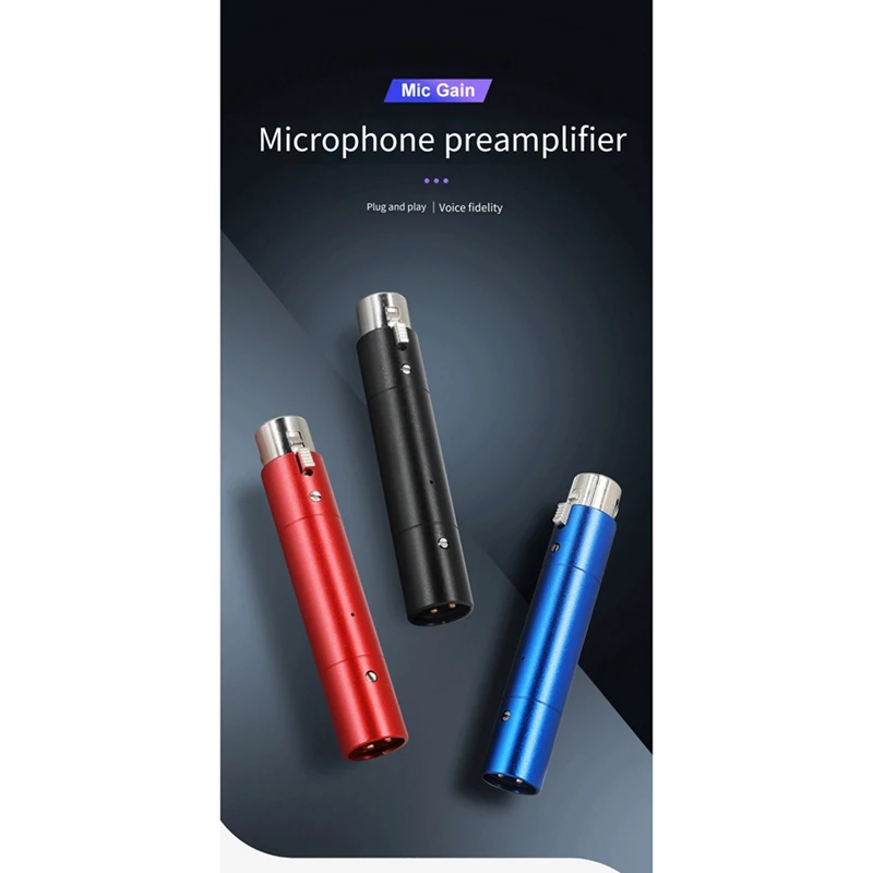 Dynamic Microphone Preamp Portable Microphone Preamp Noise Reduction Gain Microphone Preamp For Concert
