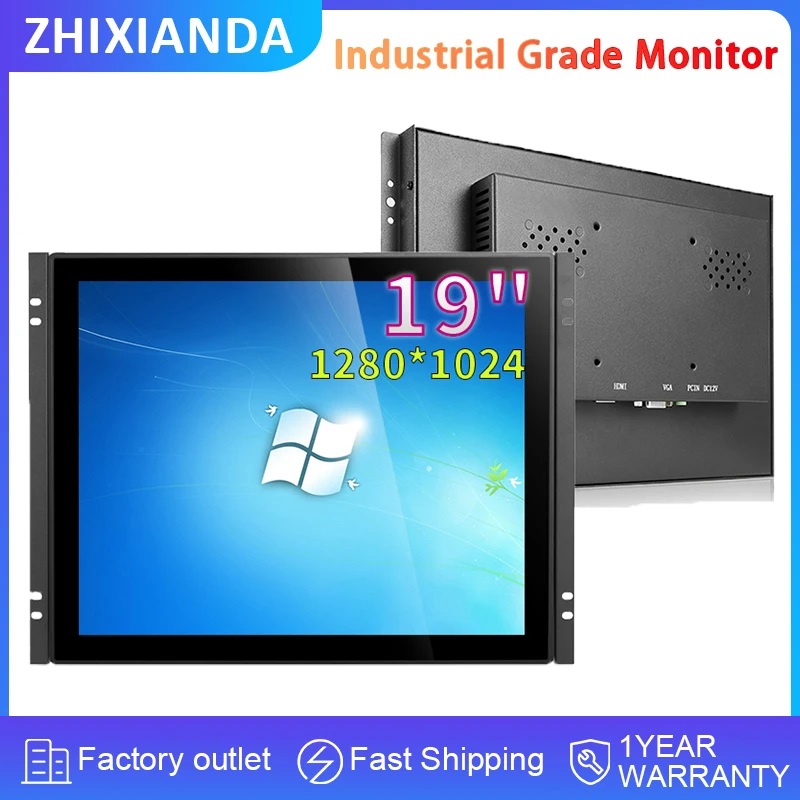 19 Inch 4:3 Industrial Touch Monitor 1280x1024 VGA HDMI USB