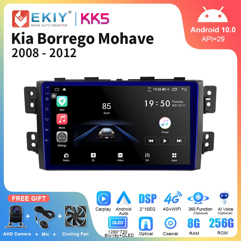 

EKIY KK5 8G 128G For Kia Borrego Mohave 2008-2012 Car Radio Multimedia Video Player Android Auto Carplay GPS Stereo 2 Din DVD HU