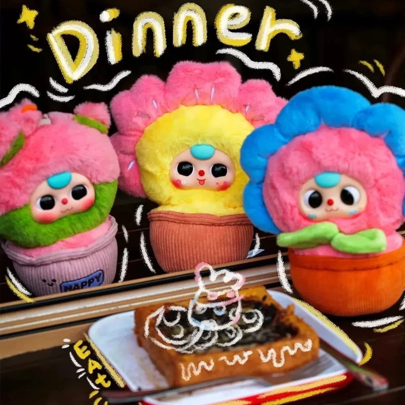 

Authentic Spot Baby Three 6Pcs A Potted Flower Plush Blind Box Trend Surprise Toy Desktop Ornaments Decorative Birthday Gift