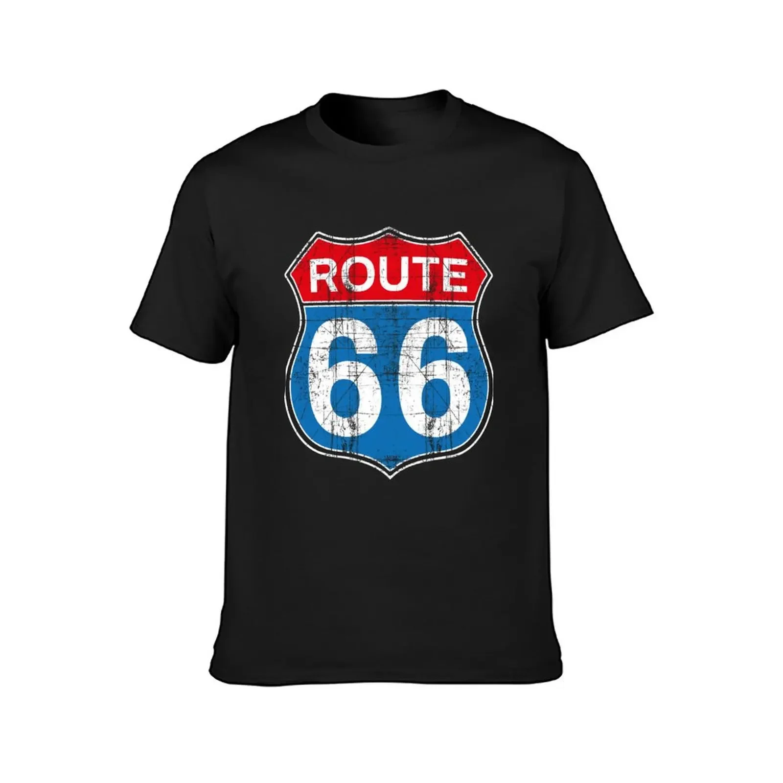 Route 66 Vintage - Gift sign road trip biker shirt motorbike freedom T-Shirt plus sizes shirts graphic tee men clothing