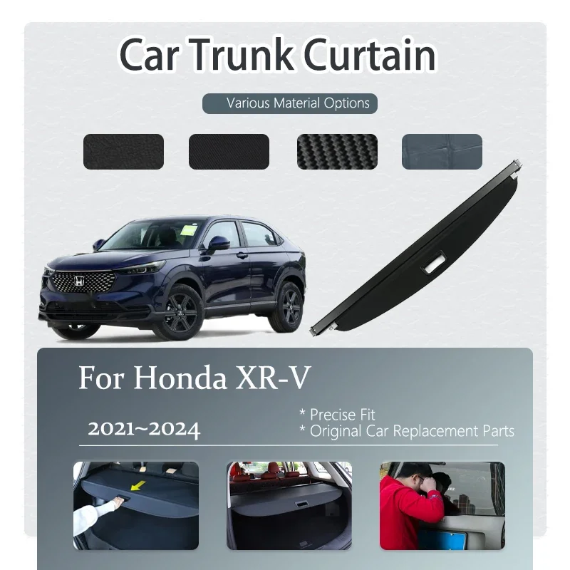 Car Trunk Luggage Curtain Covers For Honda XR-V XRV XR V RV 2021~2024 Retractable Trunk Rack Partition Shelters Auto Accessories