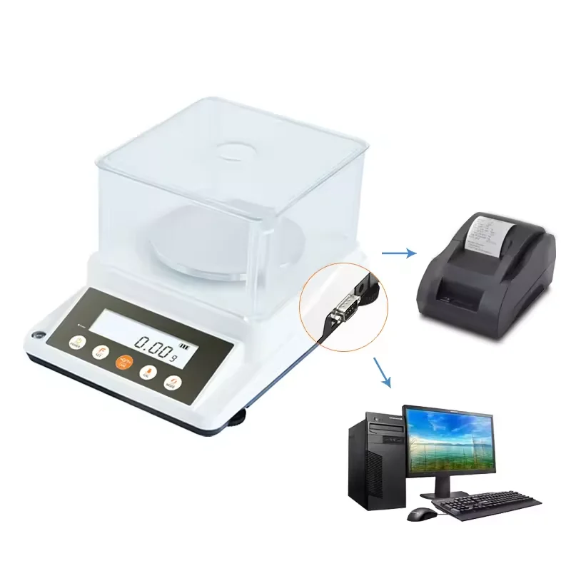 COOFULL Laboratory Precision Electronic Balance 3100g 0.1g Readability Digit Scale Analytical Balance Electronic Print