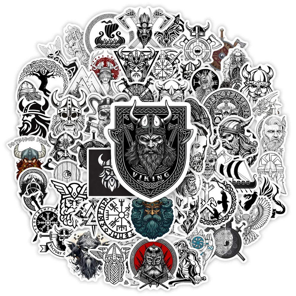 Norse Viking Warrior Naklejki Tatuaż DIY Prezent Naklejka na Laptop Telefon Scrapbook Bagaż Dekoracyjne Butelki Graffiti Wodoodporny