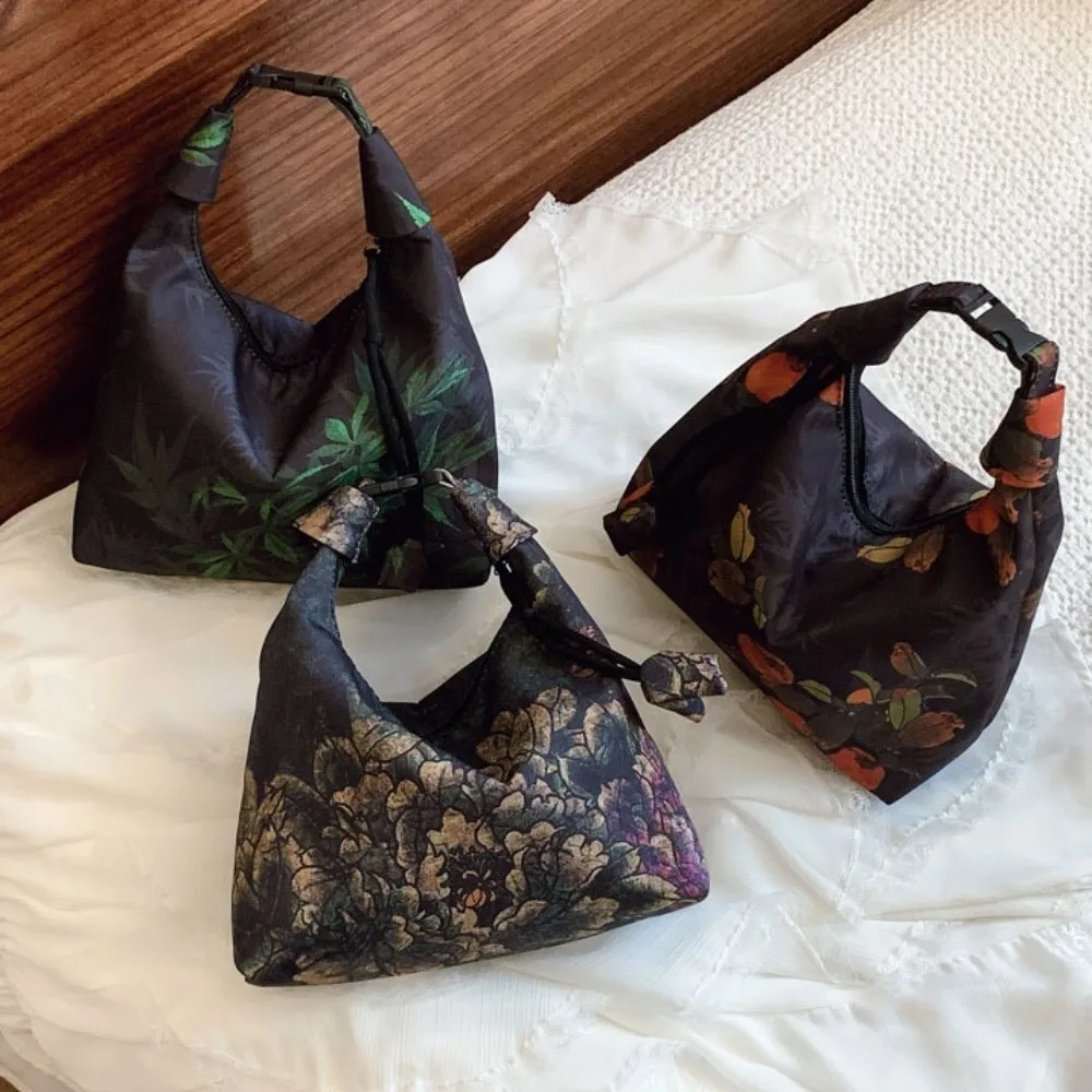 Adjustable Chinese Style Handbag Gambiered Canton Gauze Satin Pea Purses Embroidered Traditional Cheongsam Bag Gifts - view 4