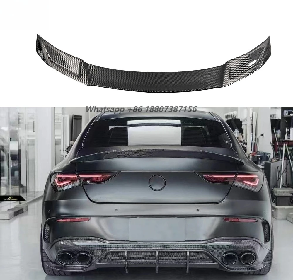

C118 FD Style Carbon Fiber Tail Spoiler for CLA200 45 260 W118 Adhesive Installation Car Rear Trunk Wing