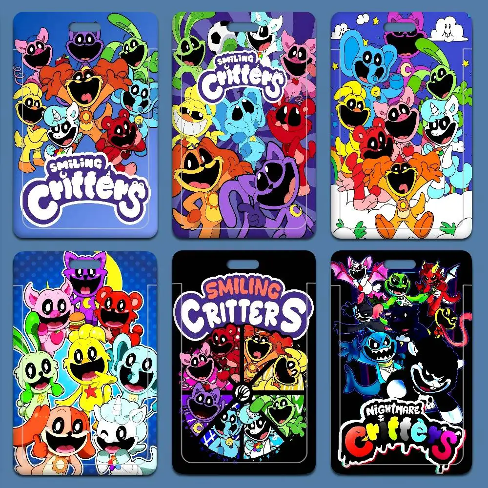 

Game S-Smiling C-Critters 1pc Credit Card Holders Bank Card Neck Strap Card Bus ID Holder Students Identity Badge With Lanyard