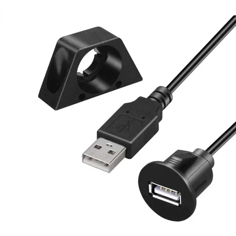 USB 3,0 USB 2,0 Stecker zu Buchse Unterputz wasserdichtes Armaturen brett kabel mit Abdeckung und Halter für Auto abgeschirmt